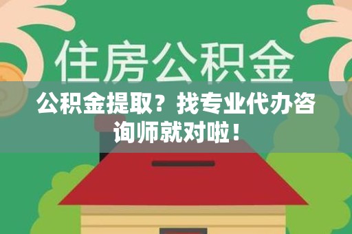 郎溪公积金提取？找专业代办咨询师就对啦！