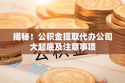 郎溪揭秘！公积金提取代办公司大起底及注意事项